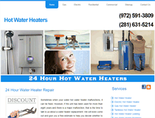 Tablet Screenshot of hot--waterheaters.com